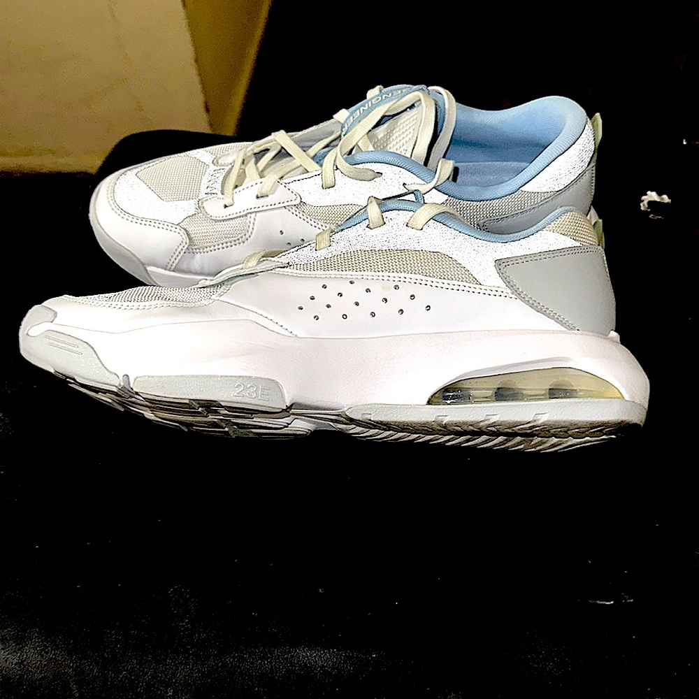 Jordan brand. Carolina blue and white.